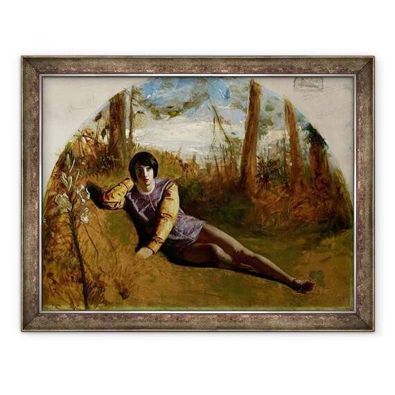 Tablou inramat - Arthur Hughes - Tanarul poet - - Roveli