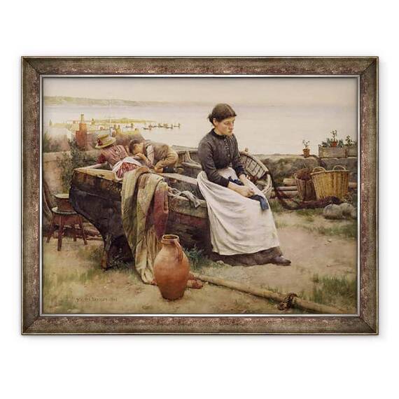Tablou inramat - Walter Langley - Dar oh pentru atingerea unei maini disparute - - Roveli