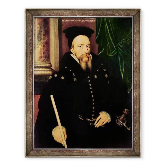 Tablou inramat - Arnold von Brounckhorst - Portretul lui William Cecil - - Roveli