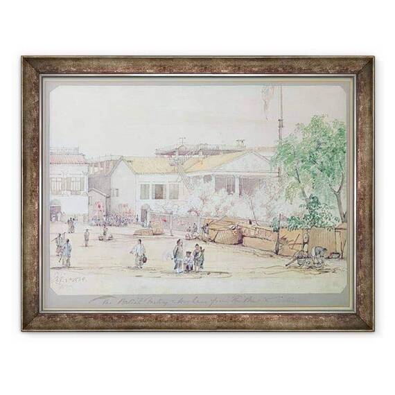 Tablou inramat - Werner Varnham - Fabrica britanica de pe Hog Lane, Canton - - Roveli