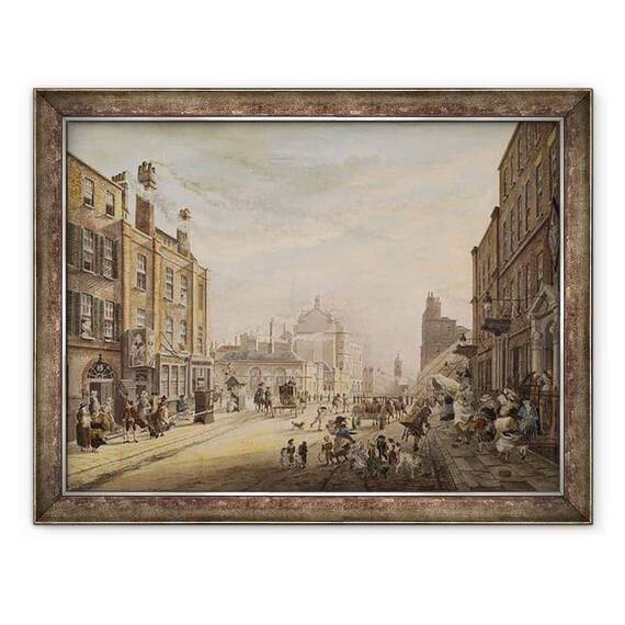 Tablou inramat - James Miller - Vedere spre Piata Hanovra Arata Holles Street, Londra - - Roveli