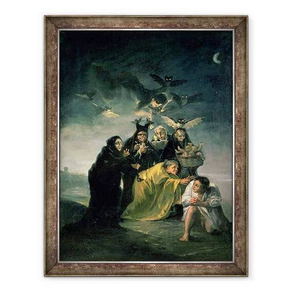Tablou inramat - Francisco Jose de Goya y Lucientes - Sabatul vrajitoarelor - - Roveli