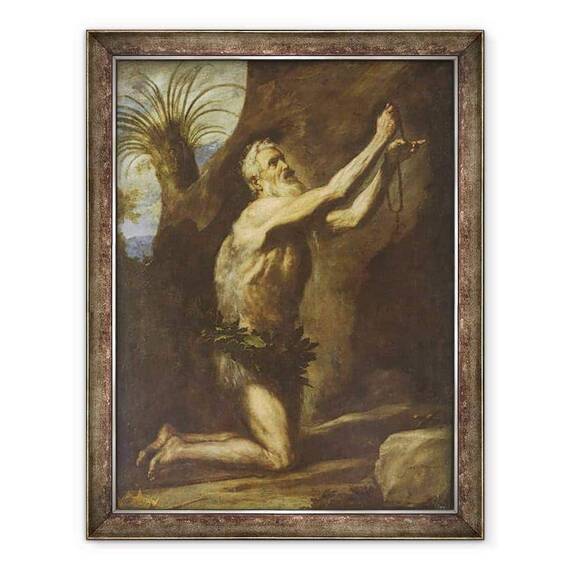 Tablou inramat - Jusepe de Ribera - Sfantul Onuphrius - - Roveli