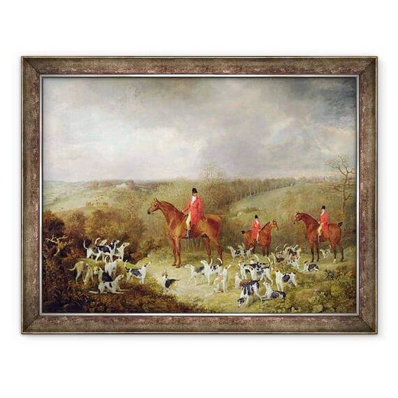 Tablou inramat - Dean I Wolstenholme - Lordul Glamis si staghounds sale - - Roveli