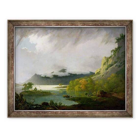 Tablou inramat - Joseph Wright - Apa derwent cu Skiddaw in departare - - Roveli