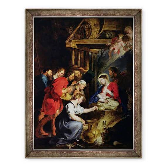 Tablou inramat - Peter Paul Rubens - Adorarea Pastorilor - - Roveli