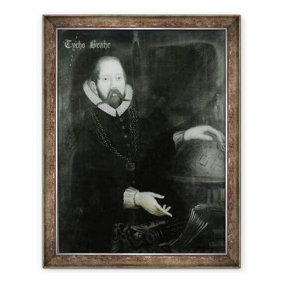 Tablou inramat - Scoala daneza - Tycho Brahe 1546-1601 ulei pe panza - - Roveli