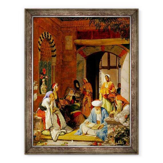 Tablou inramat - John Frederick Lewis - Rugaciunea credintei ii va salva pe bolnavi - - Roveli