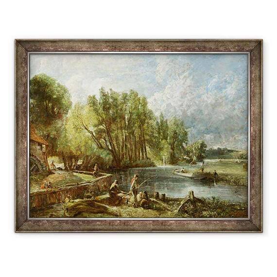 Tablou inramat - John Constable - Tinerii Waltonieni - Stratford Mill - - Roveli
