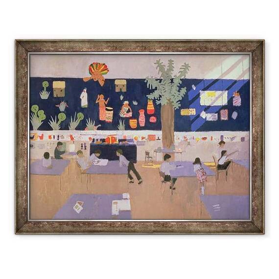 Tablou inramat - Andrew Macara - Sala de clasa, Derby - - Roveli
