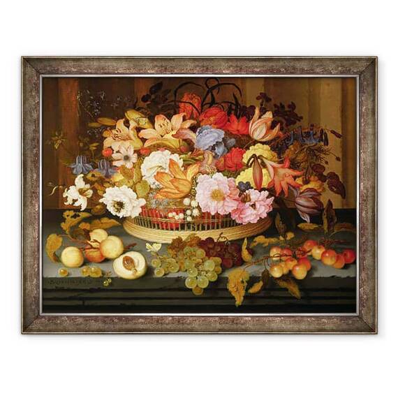 Tablou inramat - Balthasar van der Ast - Natura moarta de fructe si un cos de flori - - Roveli