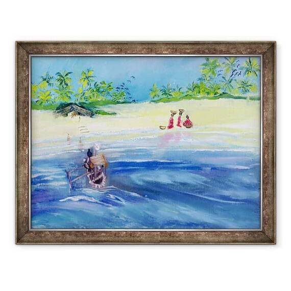 Tablou inramat - Sophia Elliot - Candolim Beach, Goa, India - - Roveli