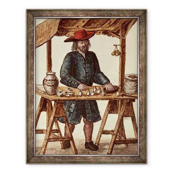 Tablou inramat - Jan van Grevenbroeck - Furnizor de tutun venetian - - Roveli