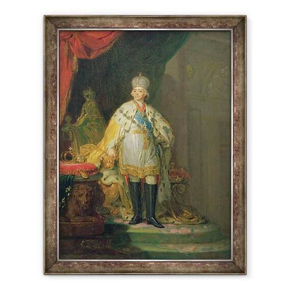 Tablou inramat - Vladimir Lukich Borovikovsky - Portretul imparatului Paul I 1754-1801 - - Roveli