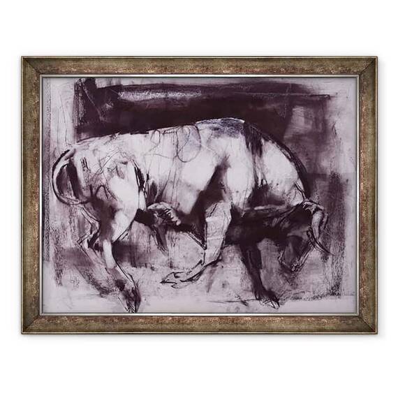 Tablou inramat - Mark Adlington - Taurul Alb studiu - - Roveli