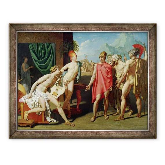 Tablou inramat - Jean Auguste Dominique Ingres - Ambasadorii trimisi de Agamemnon pentru a-l indemna pe Ahile sa lupte - - Roveli