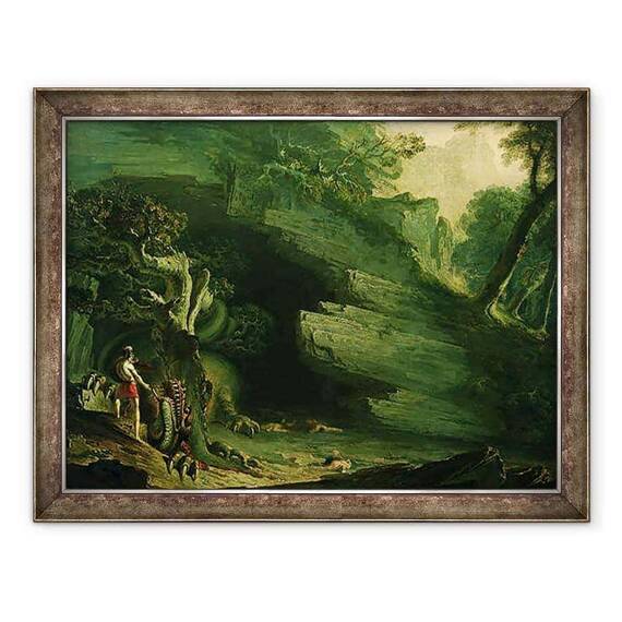 Tablou inramat - John Martin - Cadmus si Dragonul - - Roveli