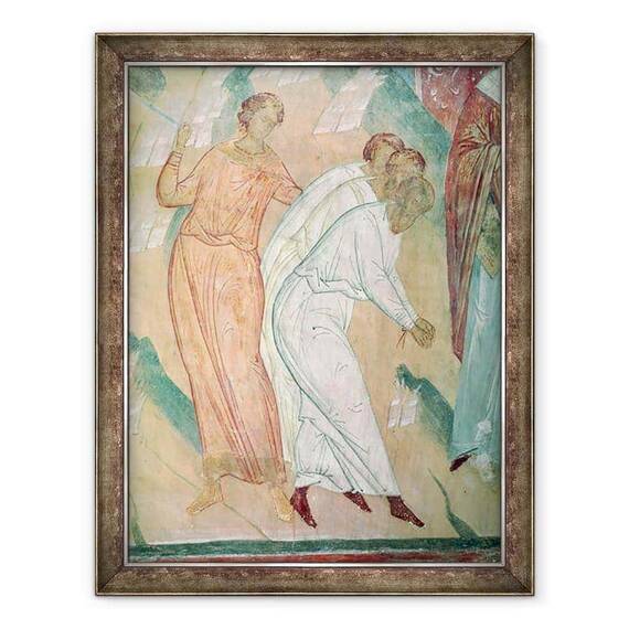 Tablou inramat - Dionysius - Trei oameni salvati de sabie, detalii de scene din viata Sfantului Nicolae din Myra - - Roveli