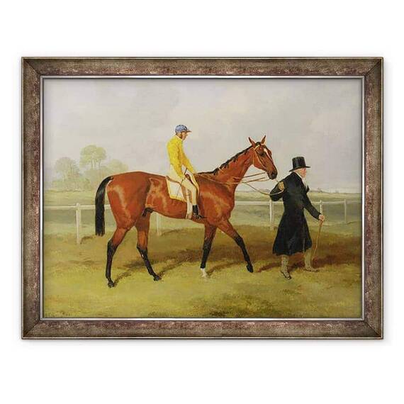 Tablou inramat - Harry Hall - Sir Tatton Sykes 1772-1863 conducand in calul Sir Tatton Sykes, cu William Scott Up - - Roveli