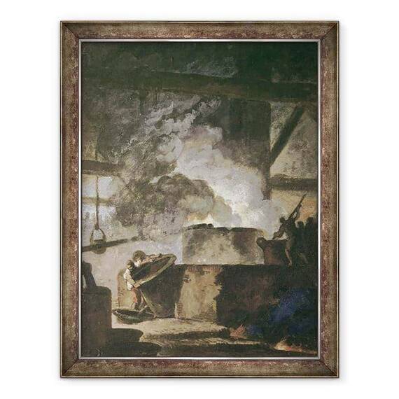 Tablou inramat - Louis Jean Jacques Durameau - Lucrarile Saltpetre - - Roveli