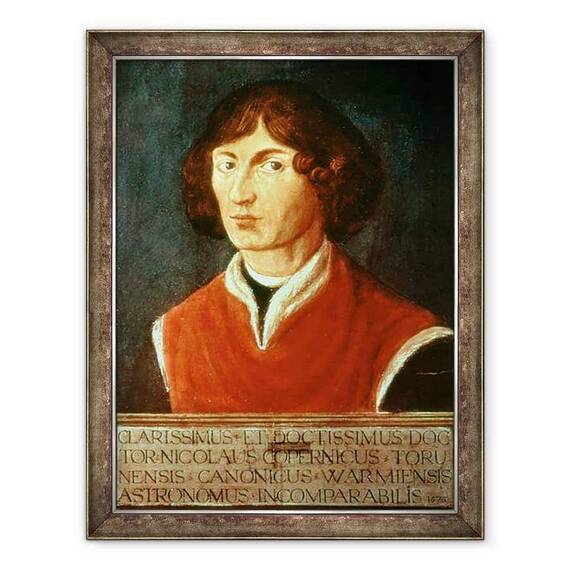 Tablou inramat - Scoala Poloneza - Portretul lui Andreus Nikolaus Copernicus 1473-1543 1575 - - Roveli