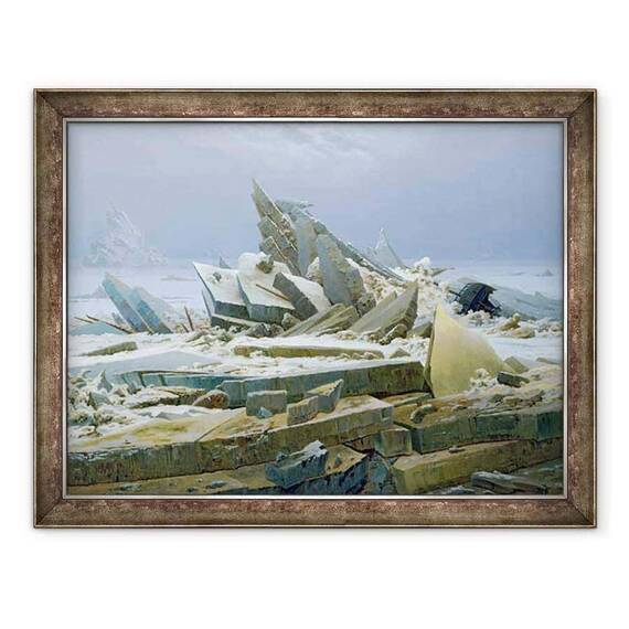 Tablou inramat - Caspar David Friedrich - Marea Polara - - Roveli