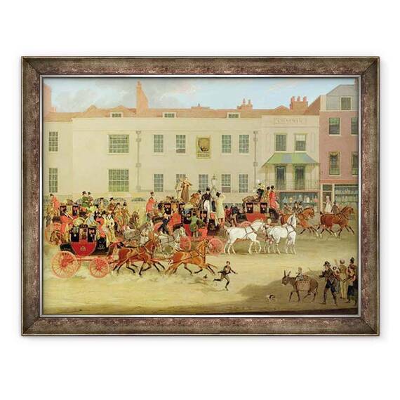 Tablou inramat - James Pollard - Mesajele din nordul tarii de la Peacock, Islington - - Roveli