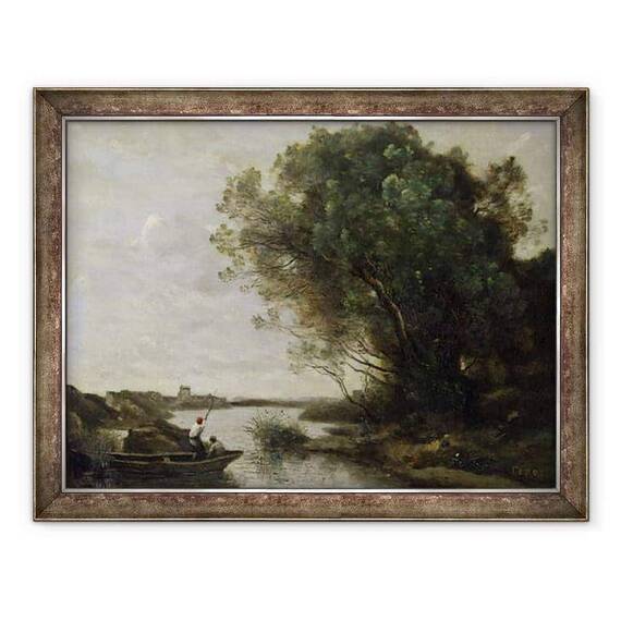 Tablou inramat - Jean Baptiste Camille Corot - Peisaj rau - - Roveli