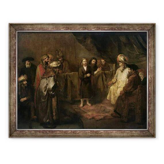 Tablou inramat - Gerbrandt van den Eeckhout - Pruncul Hristos in Templu - - Roveli