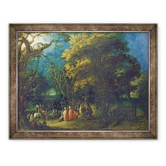 Tablou inramat - Adam Elsheimer - Predica lui Ioan Botezatorul - - Roveli