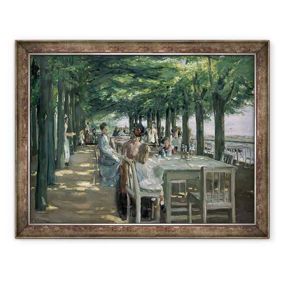 Tablou inramat - Max Liebermann - Terasa de la restaurantul Jacob din Nienstedten pe Elba - - Roveli