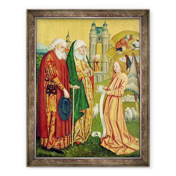 Tablou inramat - Absolon Stumme - Buna Vestire catre Ioachim si Anne, de la Altarul Domului - - Roveli