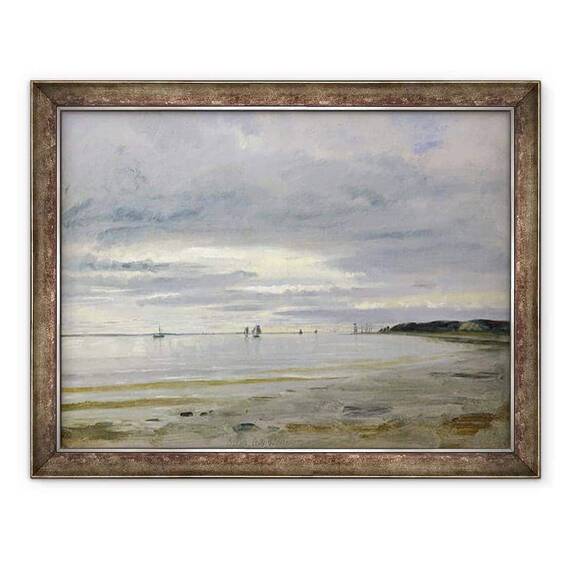 Tablou inramat - Jacob Gensler - Plaja de la Blankenese - - Roveli