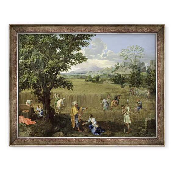 Tablou inramat - Nicolas Poussin - Summer, sau Ruth si Boaz - - Roveli