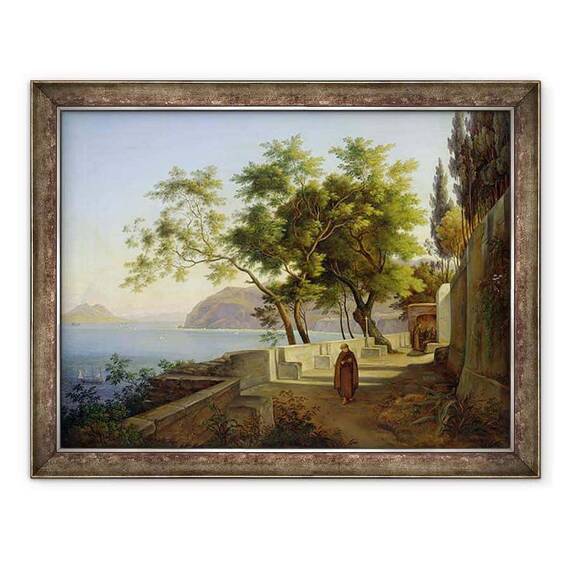 Tablou inramat - Joachim Faber - Terasa Capucinilor din Sorrento - - Roveli