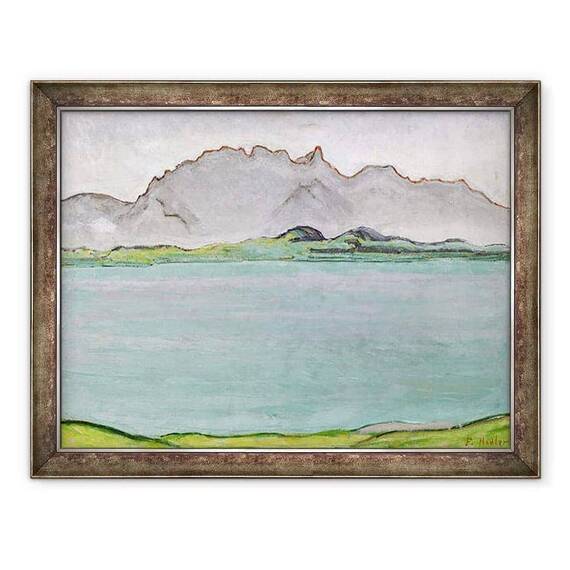Tablou inramat - Ferdinand Hodler - Muntii Stockhorn si Lacul Thun - - Roveli