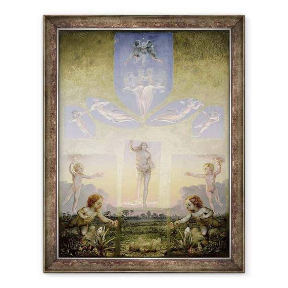 Tablou inramat - Philipp Otto Runge - Dimineata a doua versiune - - Roveli