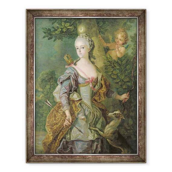 Tablou inramat - Charles-Amedee-Philippe van Loo - Luise Henriette Wilhelmine von Anhalt-Dessau 1750-1811 ca Diana - - Roveli