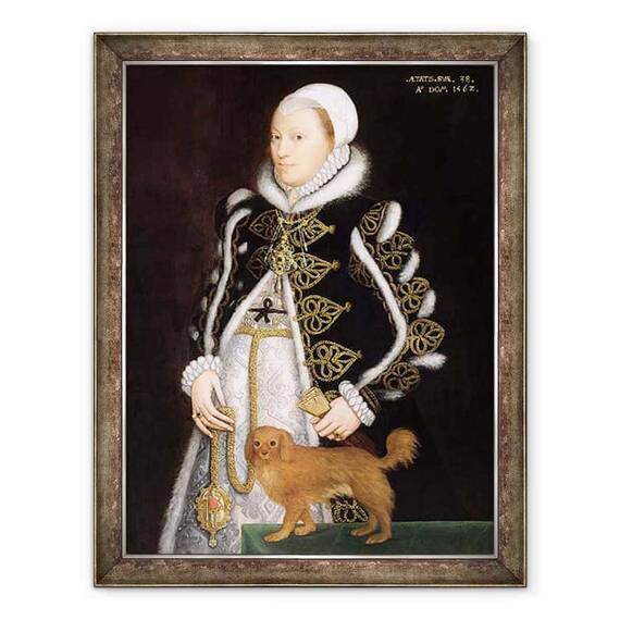 Tablou inramat - Steven van der Meulen - Portretul unei femei, probabil Catherine Carey - - Roveli