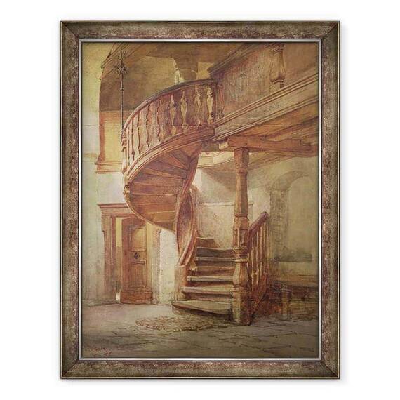 Tablou inramat - Johann Martin Gensler - Scara spirala. Limburg an der Lahn - - Roveli