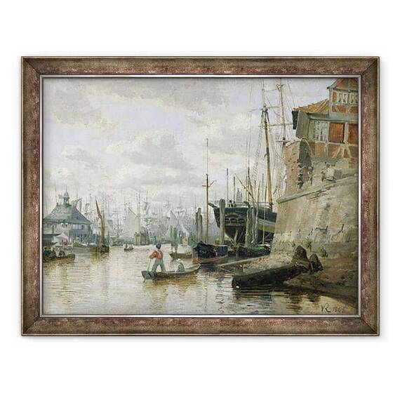 Tablou inramat - Valentin Ruths - Cabana din Hamburg Harbour - - Roveli