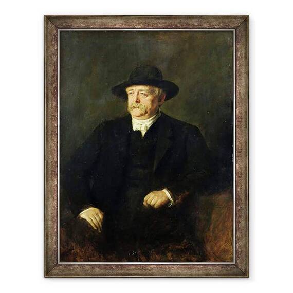 Tablou inramat - Franz Seraph von Lenbach - Cancelarul Otto von Bismarck 1815-98 - - Roveli