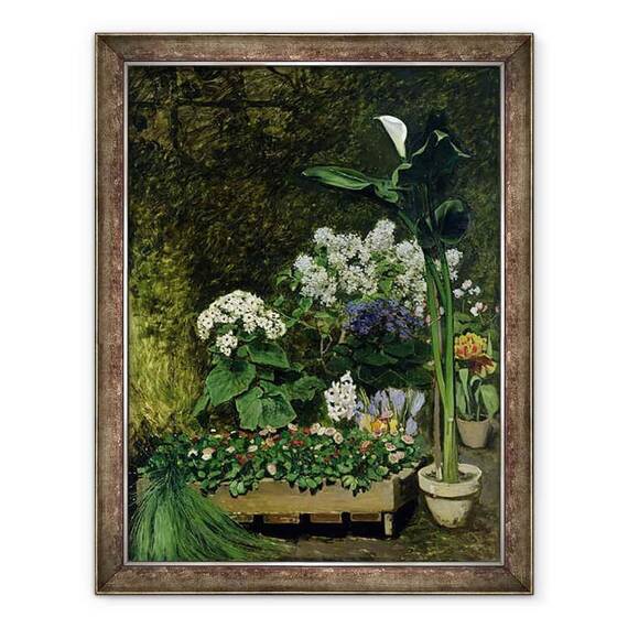 Tablou inramat - Pierre Auguste Renoir - Flori intr-o sera - - Roveli