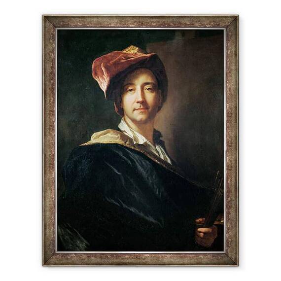 Tablou inramat - Hyacinthe Francois Rigaud - Autoportret intr-un Turban - - Roveli