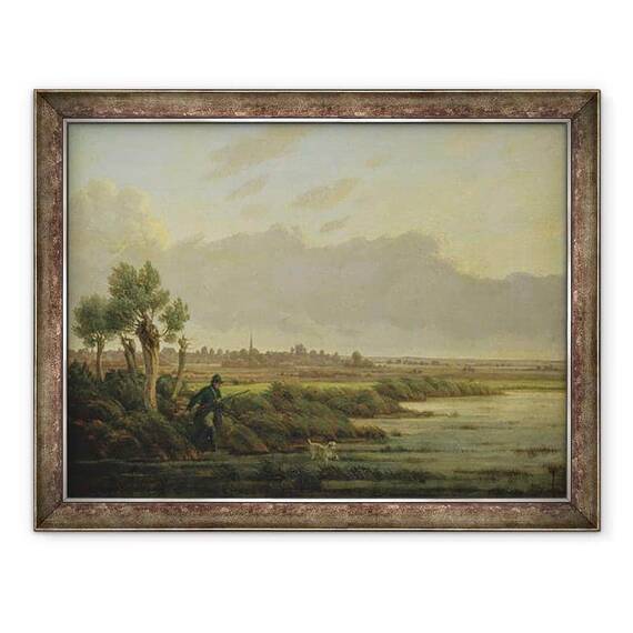 Tablou inramat - Heinrich Stuhlmann - Pe Alster la Winterhude - - Roveli