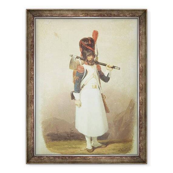 Tablou inramat - scoala engleza - Napoleonic Soldier - - Roveli