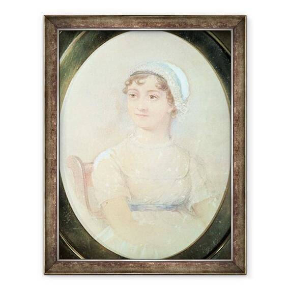 Tablou inramat - scoala engleza - Portret De Jane Austen 1775-1817 - - Roveli