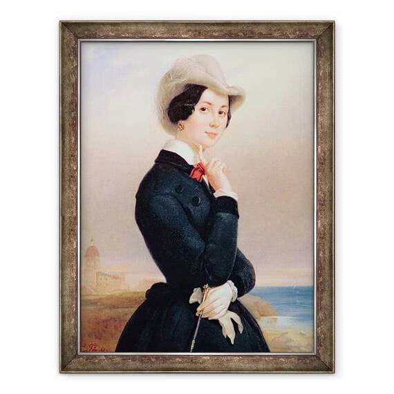Tablou inramat - Jewgenij Alexandrowitsch Pluchart - Portret De Vera Samoilova - - Roveli