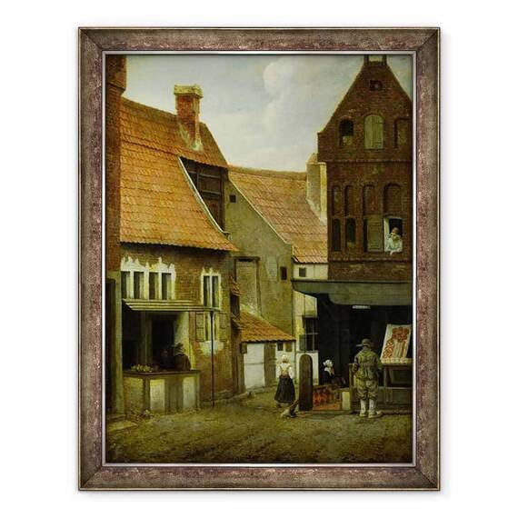 Tablou inramat - Jacobus Vrel - Scene Street - - Roveli