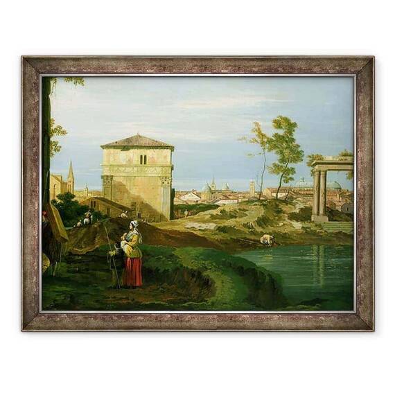 Tablou inramat - Canaletto - Detaliu al Capriccio cu motive din Padova - - Roveli